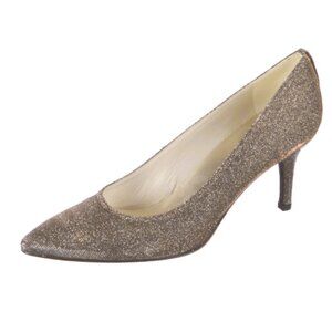 Stuart Weitzman Glitter Accents Classic Pumps, Size 9.5, Gold **NEW PRICE**